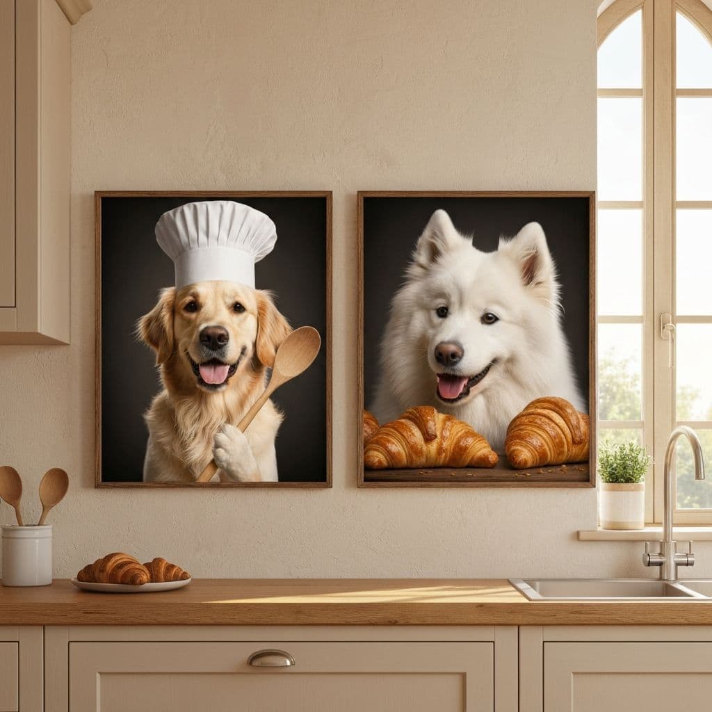 Cuadro de mascota en ambiente real 3