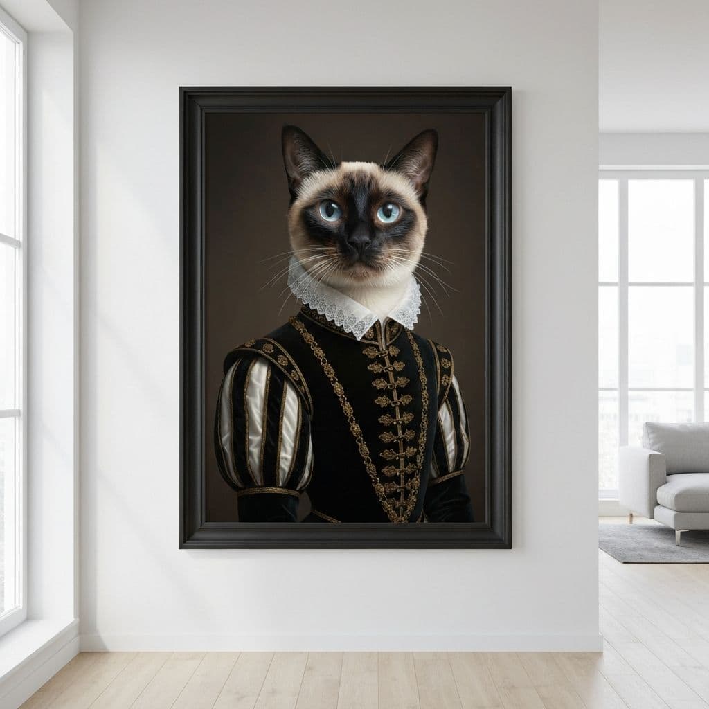 Cuadro de mascota en ambiente real 4