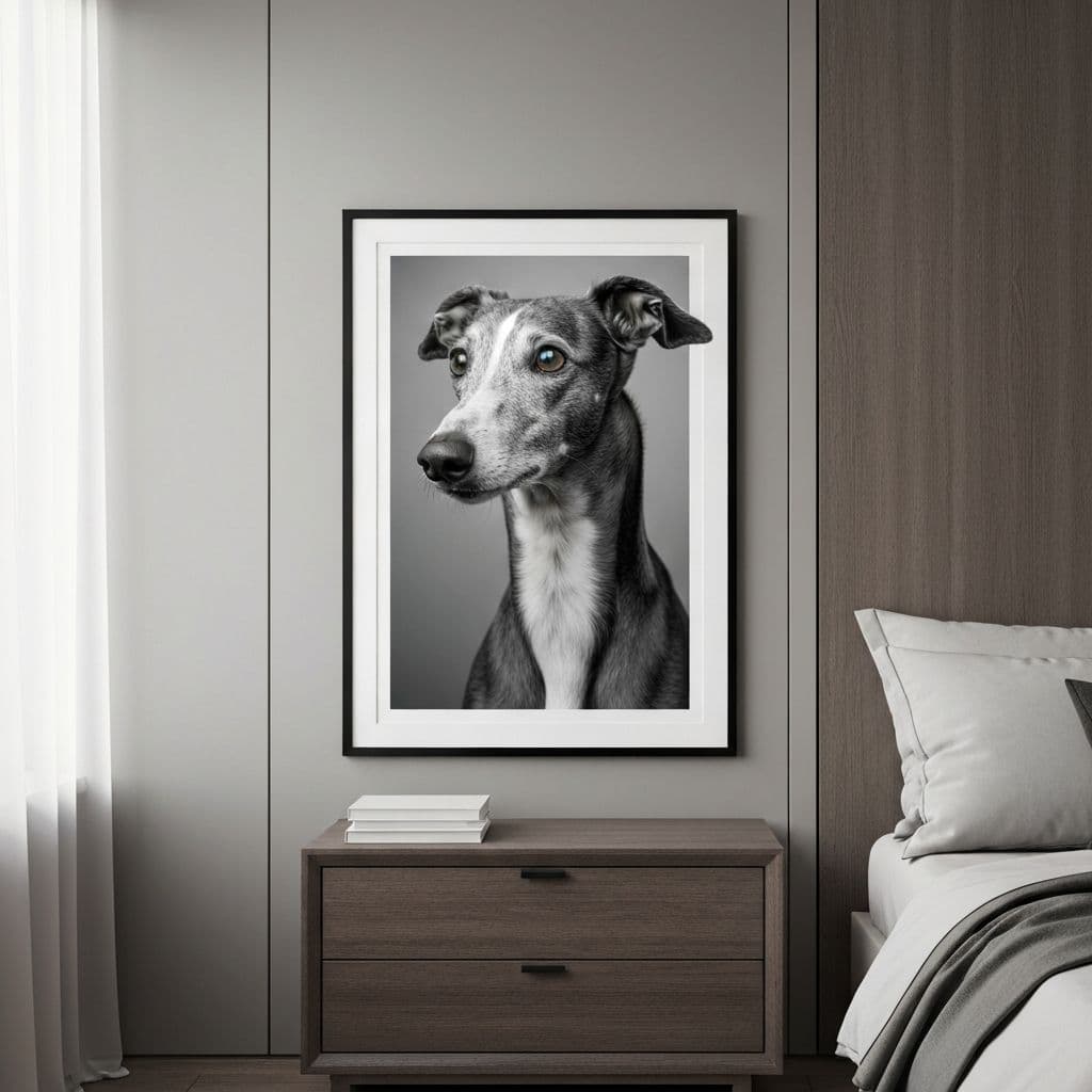 Cuadro de mascota en ambiente real 5