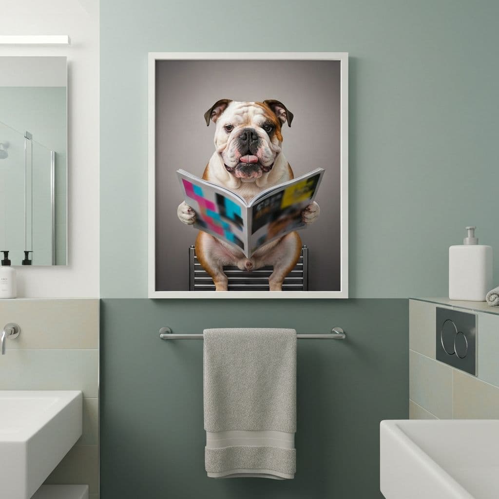 Cuadro de mascota en ambiente real 6